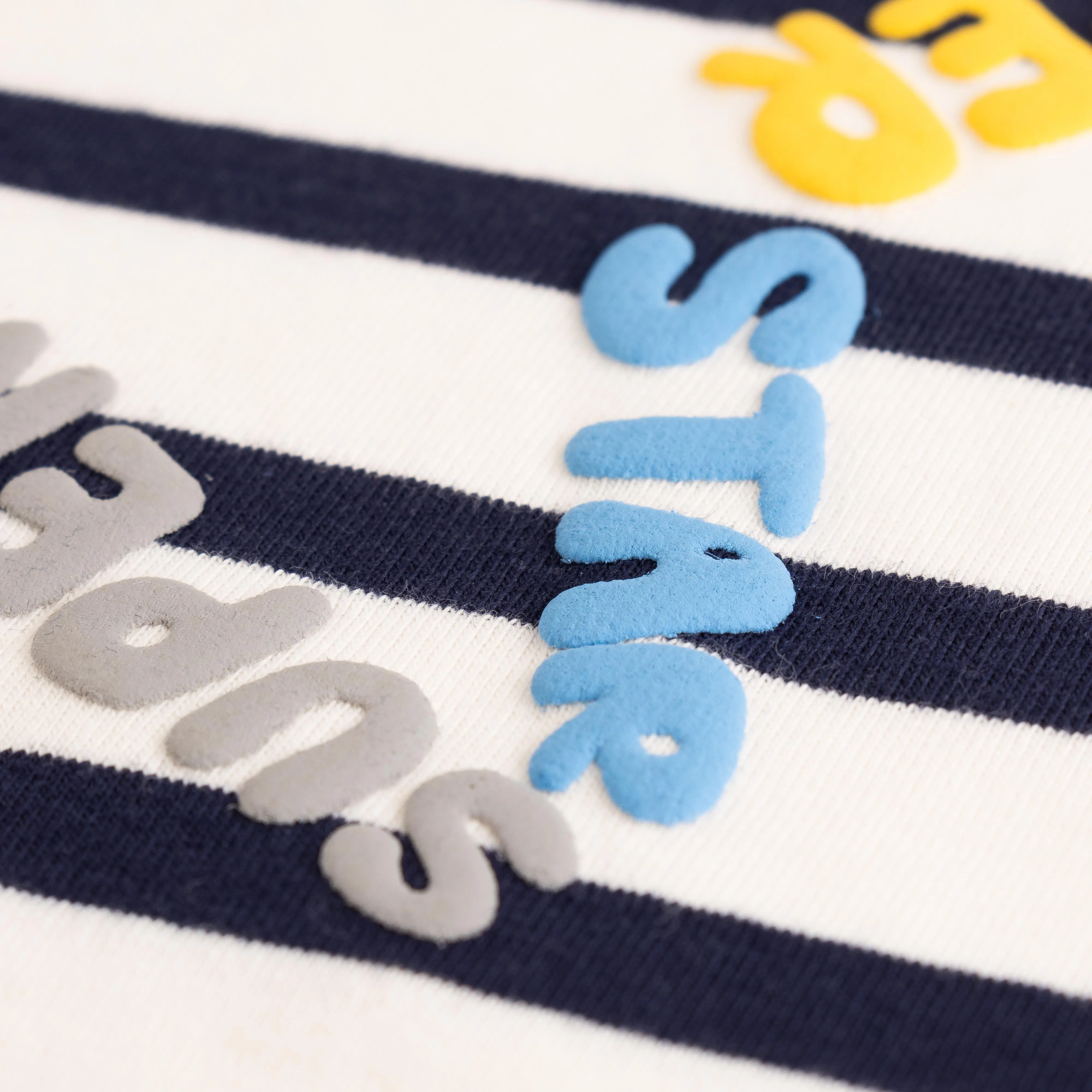 Boys' Striped Long-Sleeve T-Shirt with Superstar Print