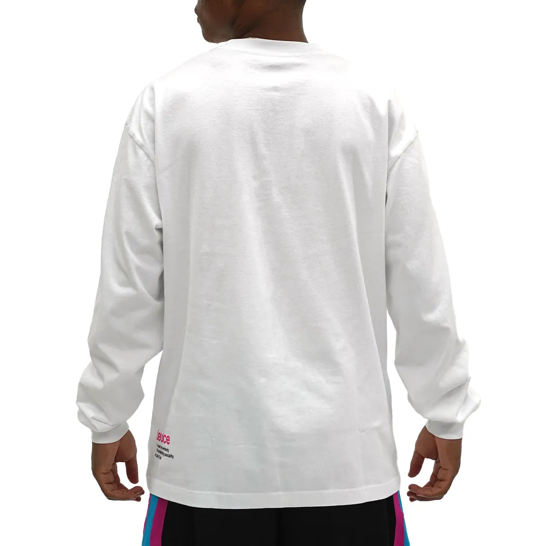 Deuce Outline Long Sleeve | Miami Vice White