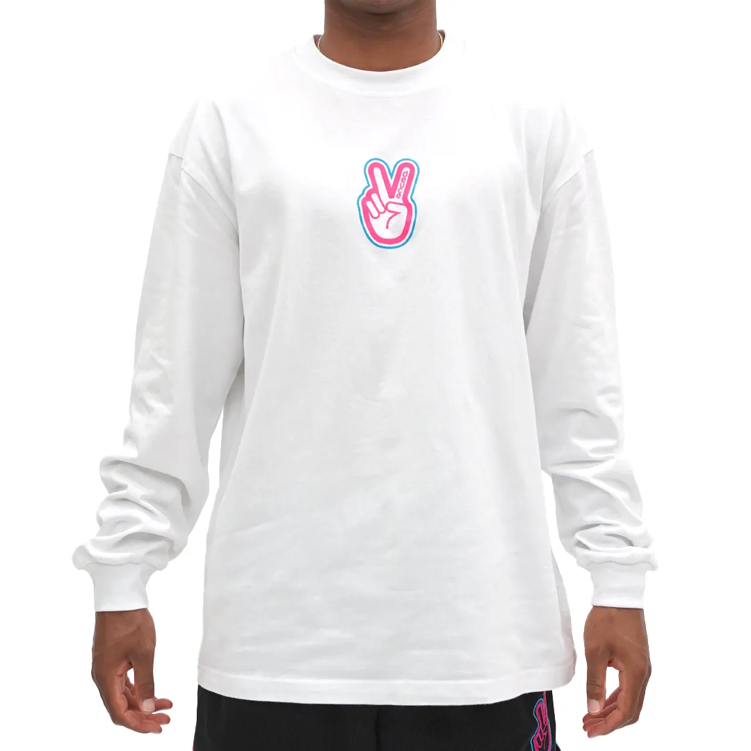 Deuce Outline Long Sleeve | Miami Vice White