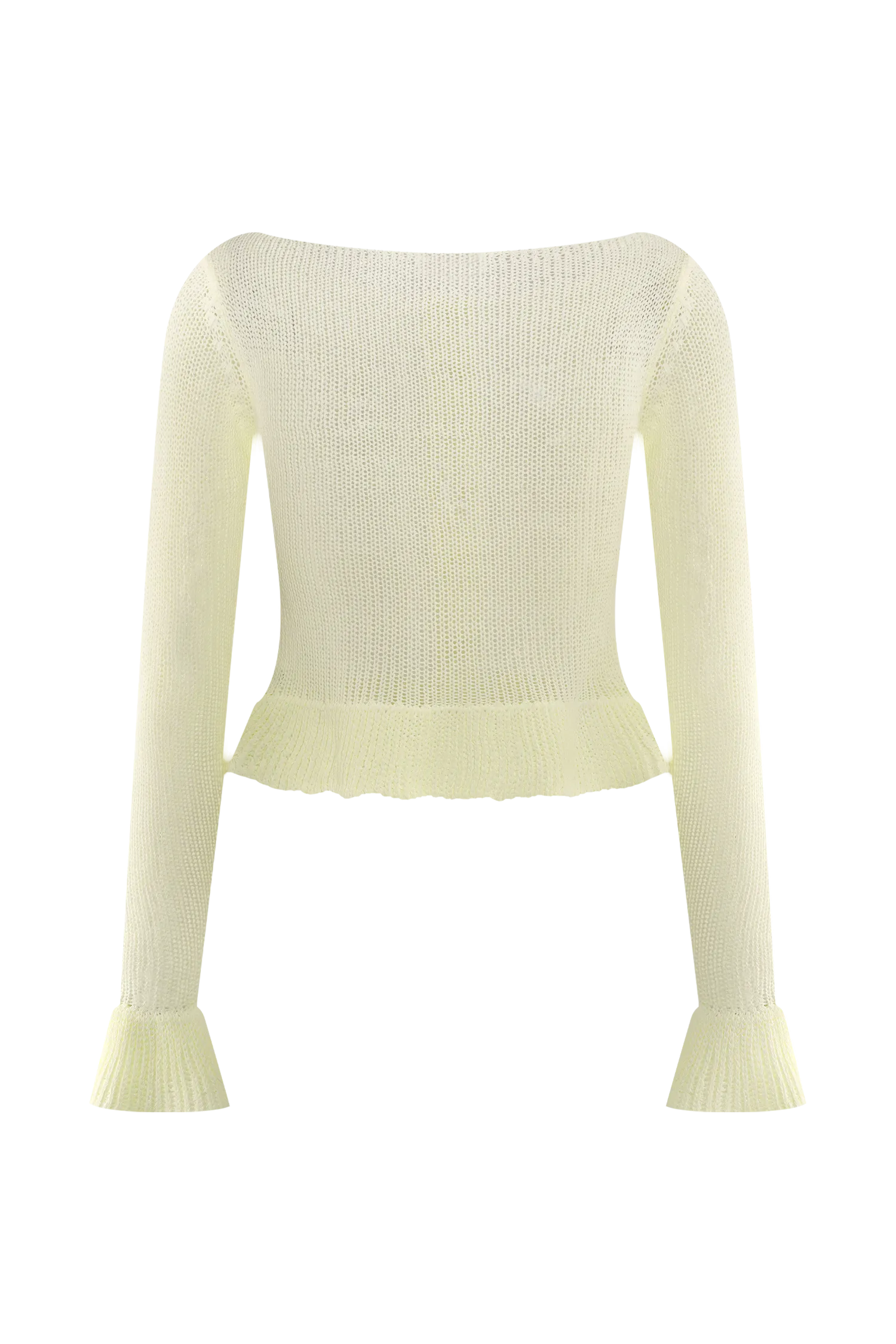 Eleanor Knit Frill Cardigan - White