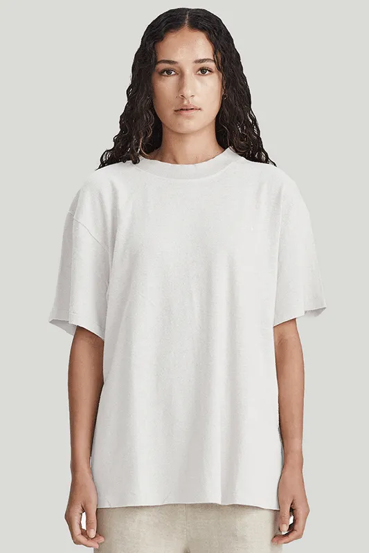 Hemp Jersey Boy Tee - Rice White