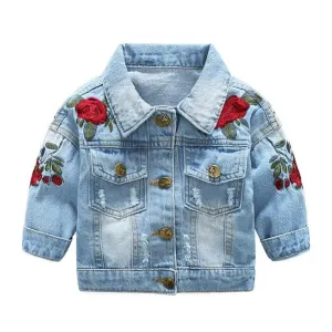 Jean Jacket with Roses