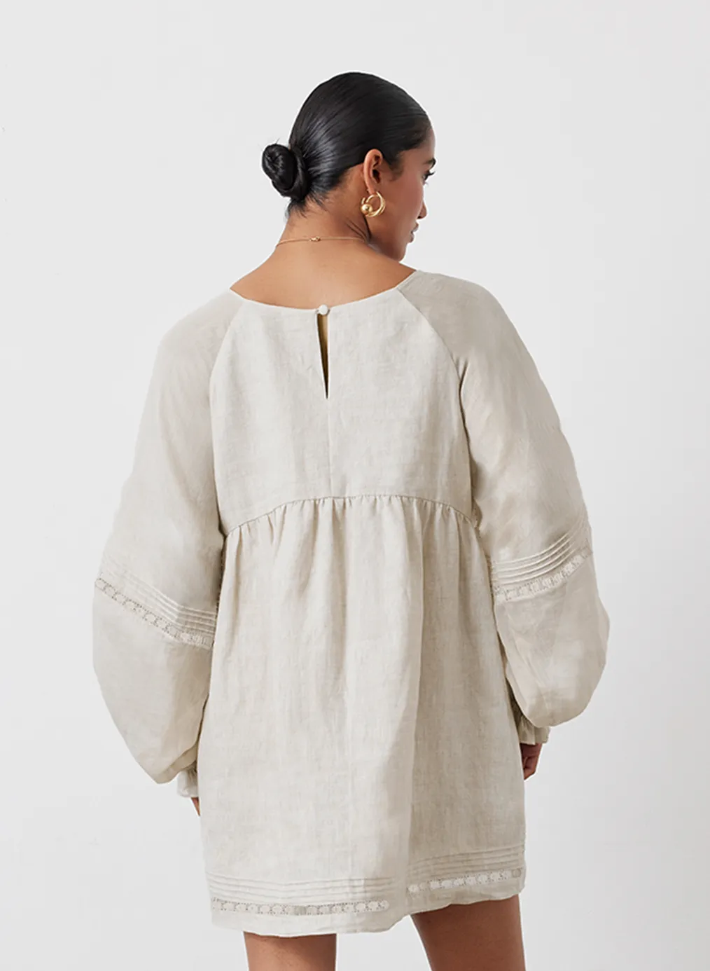 Lillian Linen Organic Cotton Smock Mini | Natural