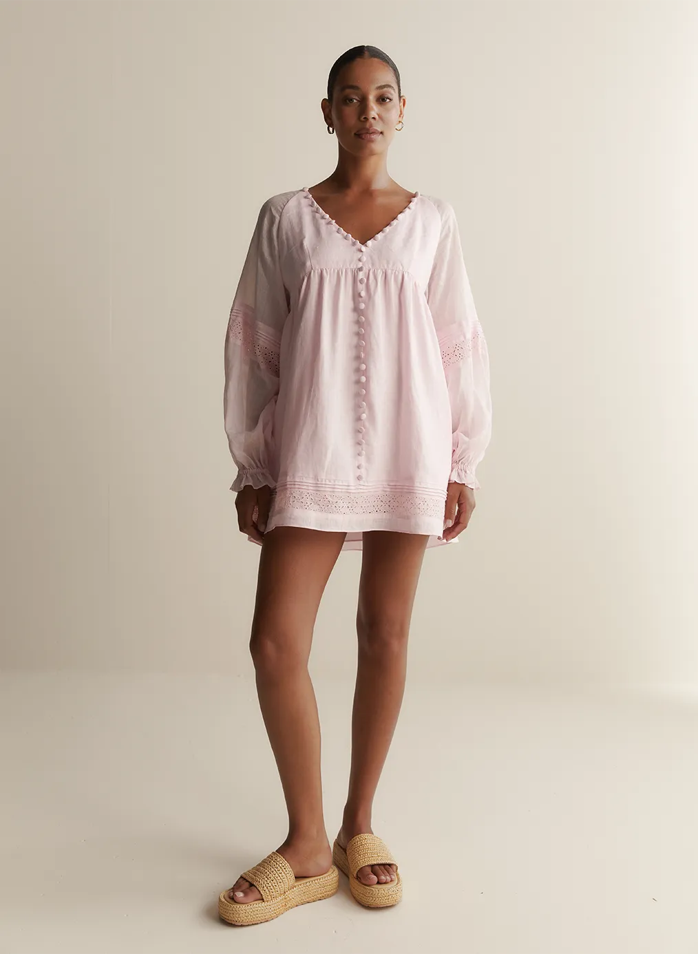 Lillian Linen Ramie Mini Dress | Blossom