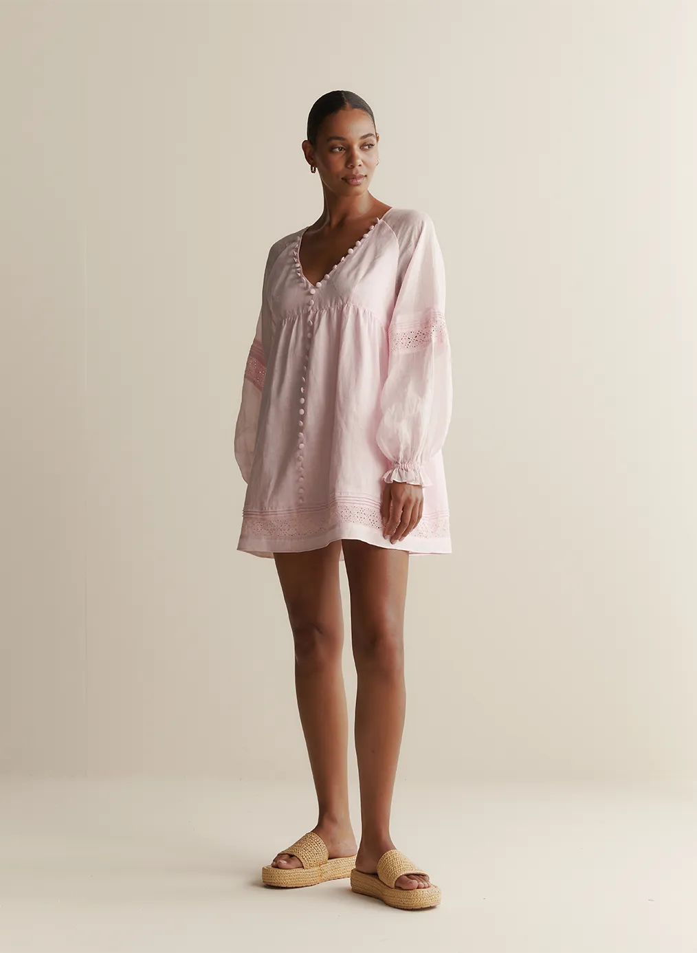 Lillian Linen Ramie Mini Dress | Blossom