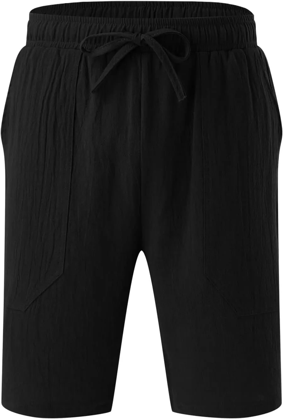 Linen Shorts for Men 11 Inch 3D Coconut Tree Printed Beach Trendy Shorts White Linen Shorts Men Big and Tall Mens