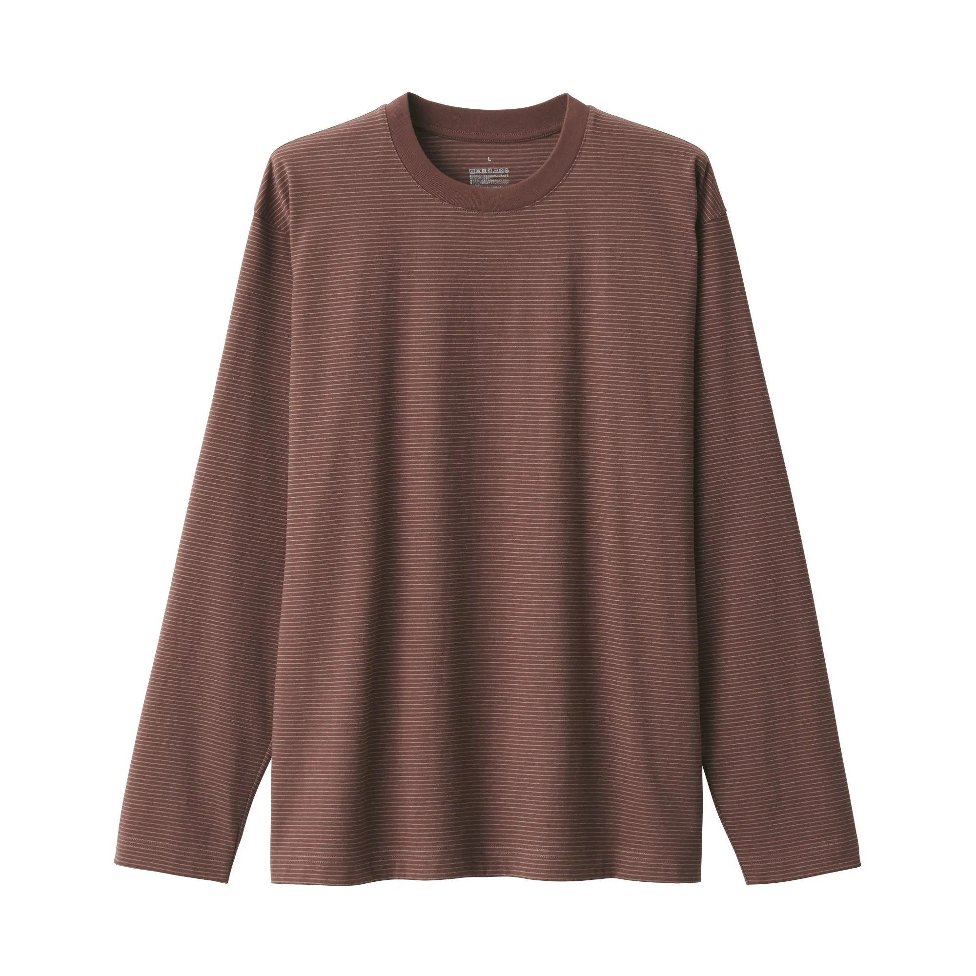 Men's Jersey Crew Neck Long Sleeve Striped T-Shirt