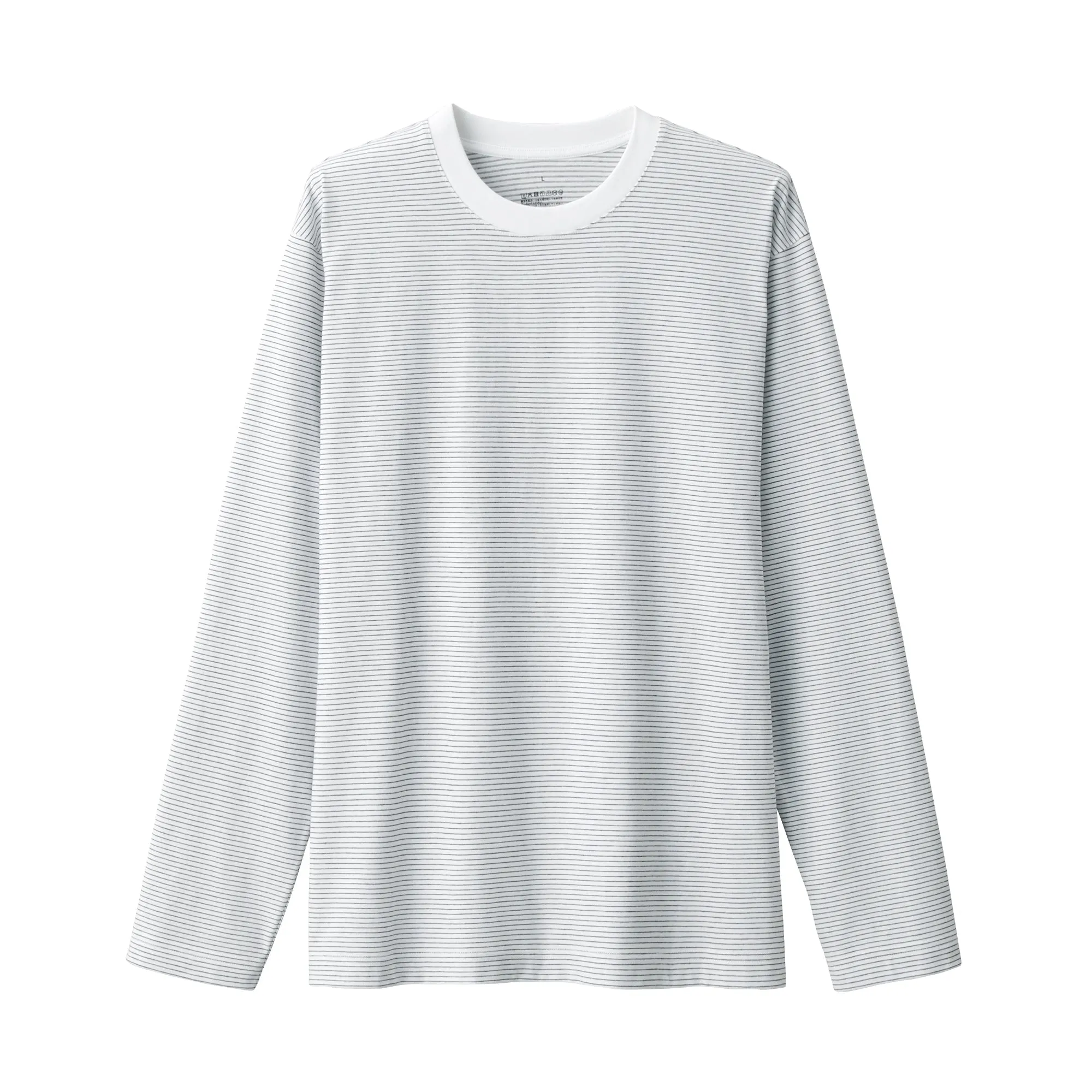 Men's Jersey Crew Neck Long Sleeve Striped T-Shirt