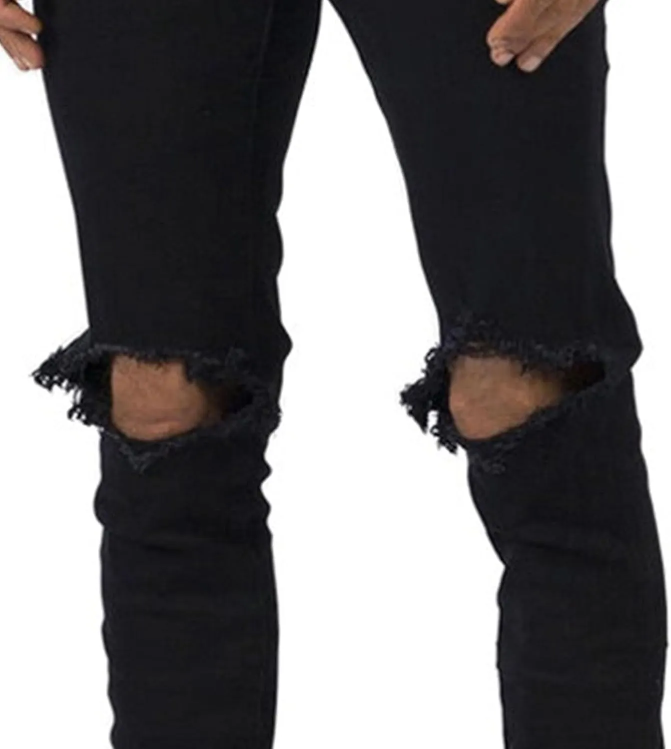 Men's Slim Fit Jeans Men's Ripped Skinny Jeans Stylish Straight Comfortable Stretch Motorcycle Work Jeans