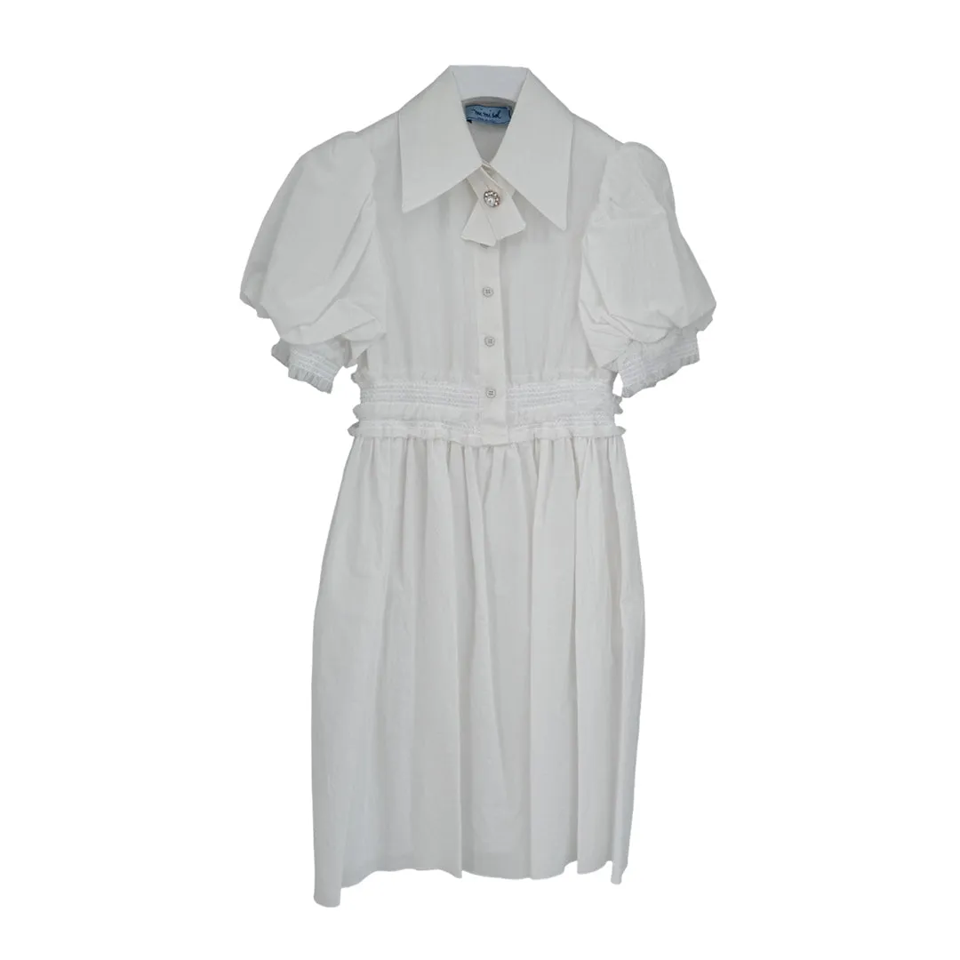 MIMISOL SMOCK DETAIL COLLAR DRESS