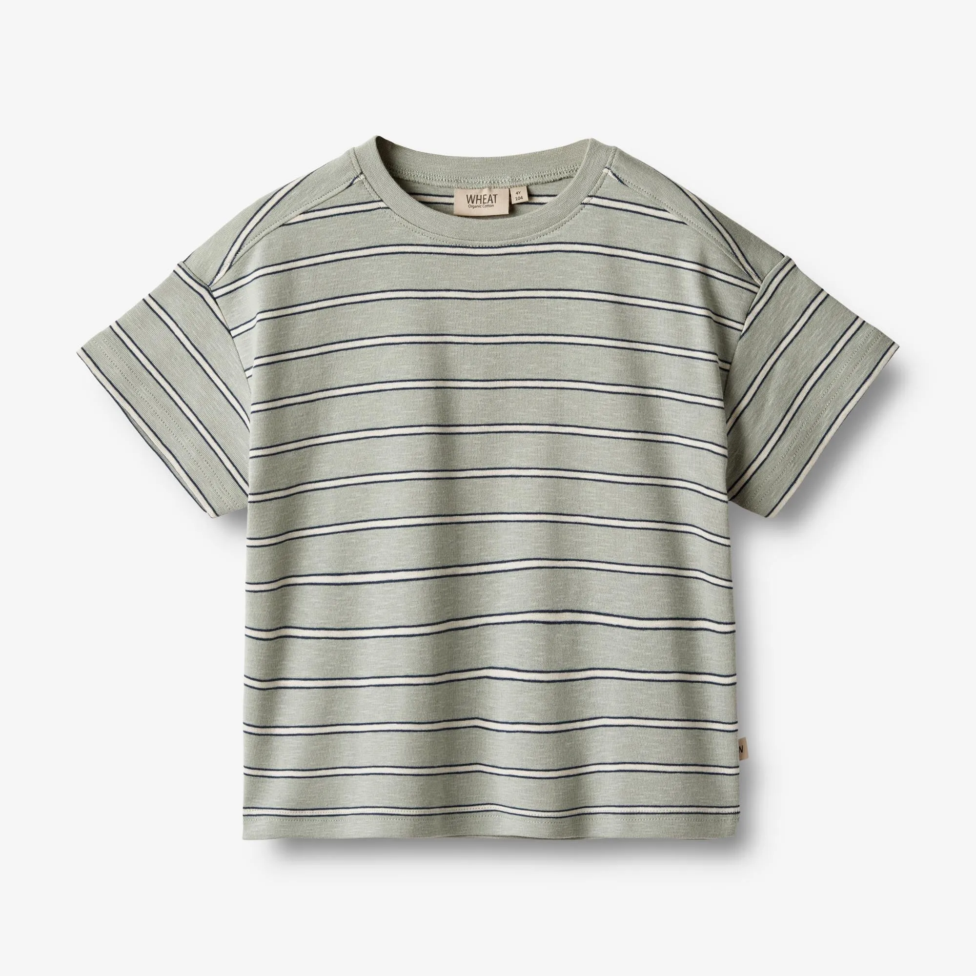 T-Shirt S/S Tommy - sea mist stripe