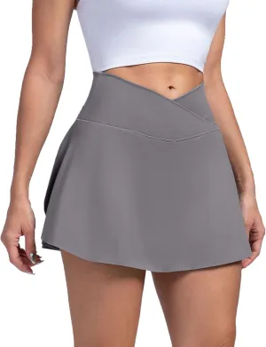 Tennis Skirt for Women Summer High Waist Tiered Golf Mini Skort Built-in Shorts