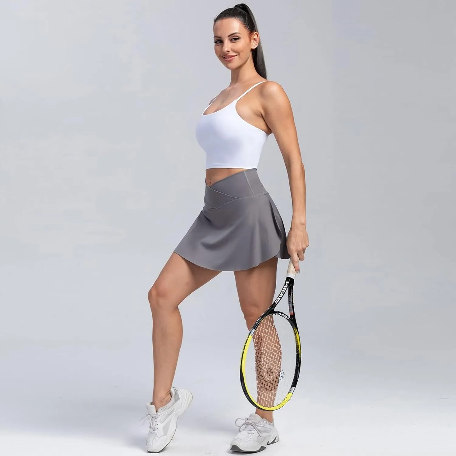 Tennis Skirt for Women Summer High Waist Tiered Golf Mini Skort Built-in Shorts