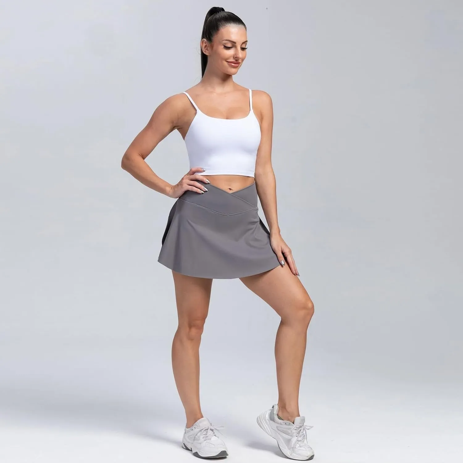 Tennis Skirt for Women Summer High Waist Tiered Golf Mini Skort Built-in Shorts