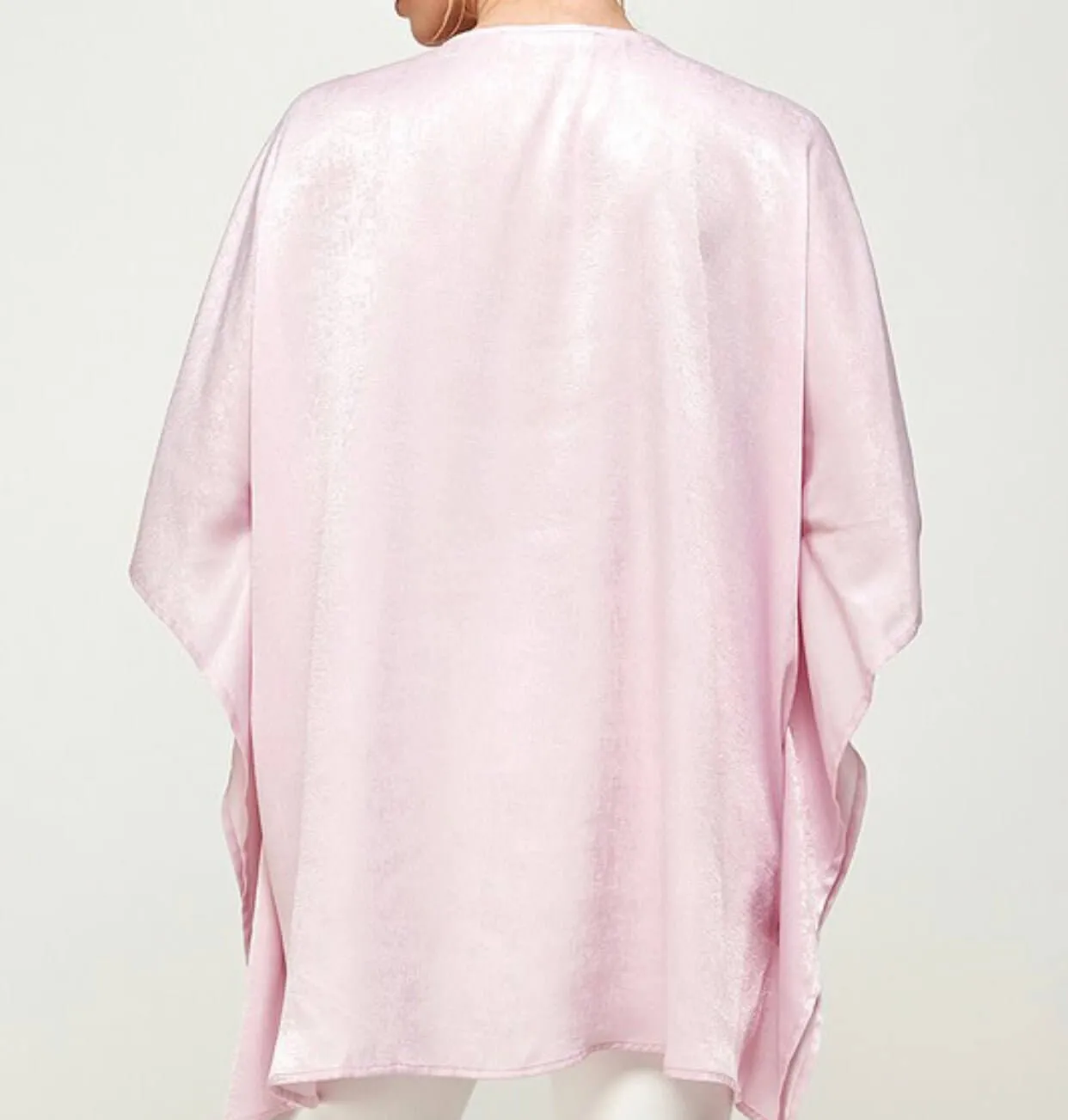 The Vikki Top: Pink Satin Oversized Top