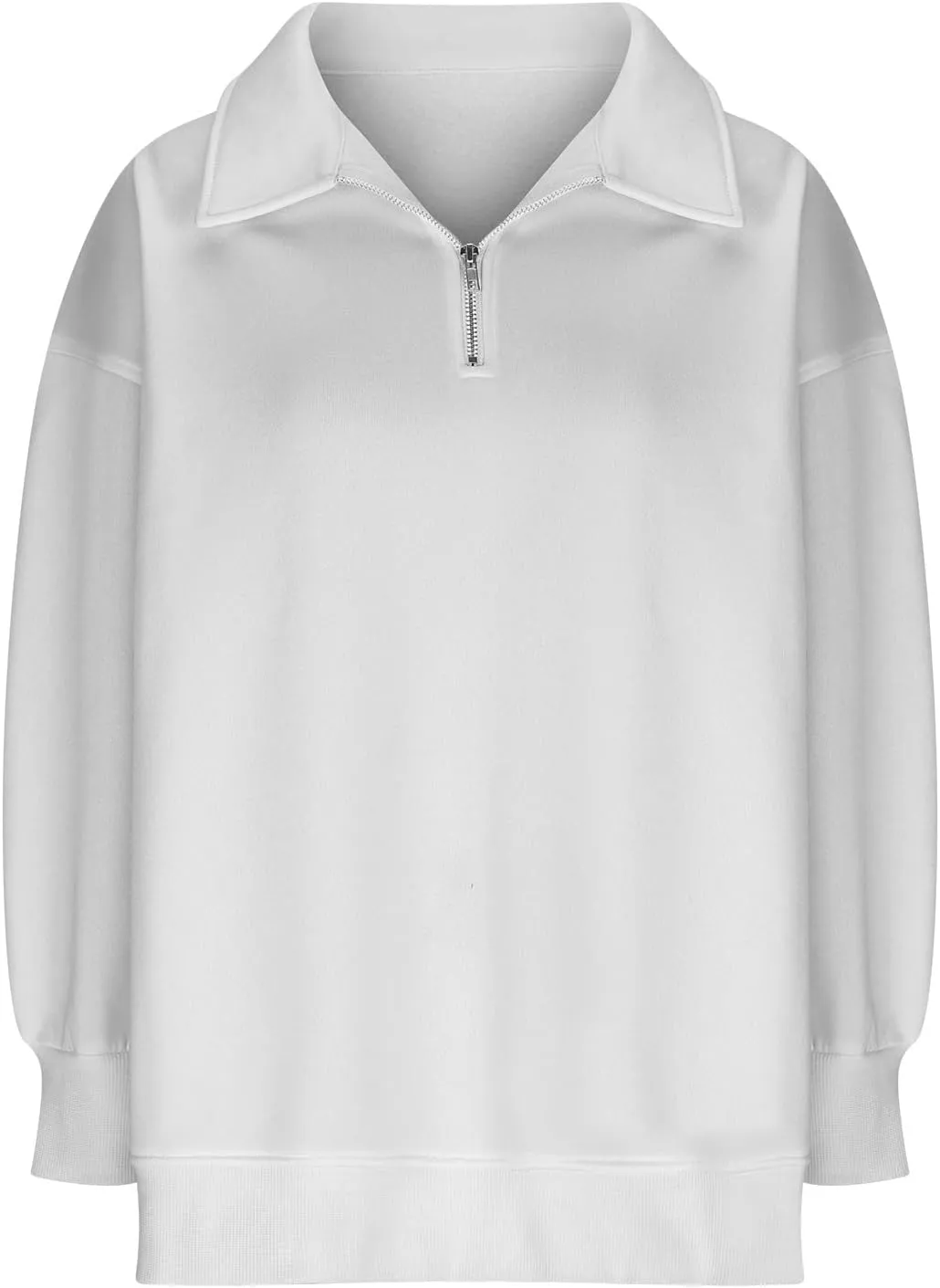 Women's Oversized Quarter Half Zip Hoodies Sweatshirt,2024 Winter V Neck Long Sleeve Pullover Tunic Trendy Clothes